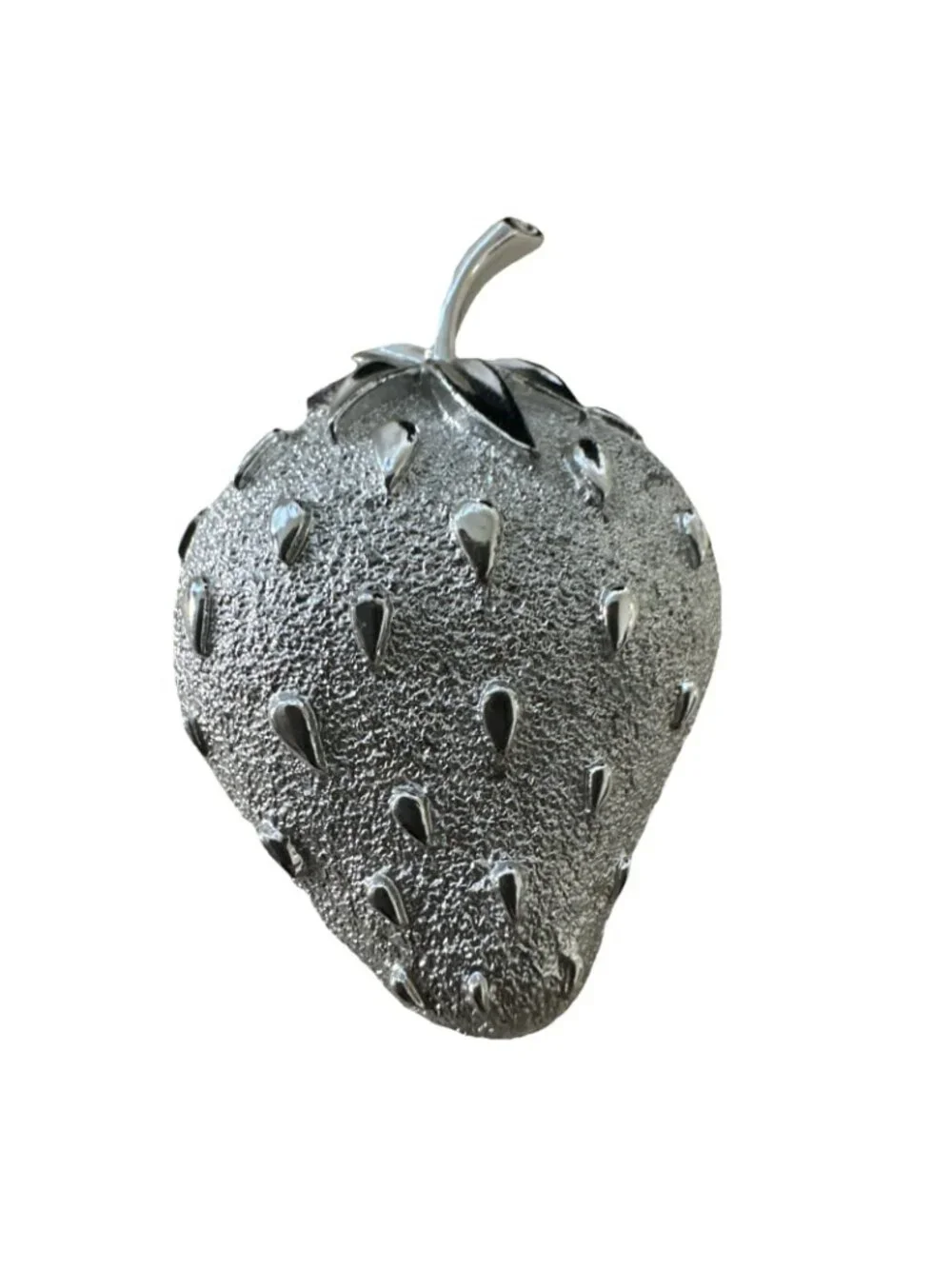 60s Sarah Coventry Strawberry Ice Brooch Pin Mid Century Silver Tone
